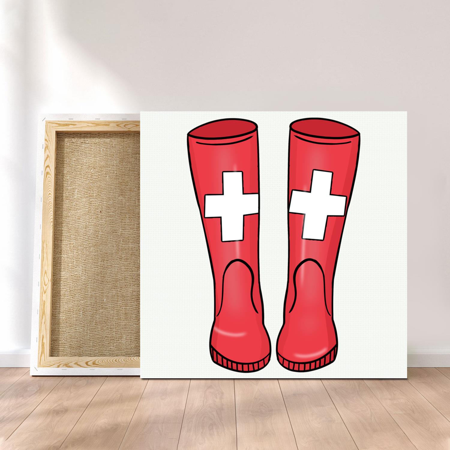 Customized Canvas Poster Wall Art Switzland Boots Style