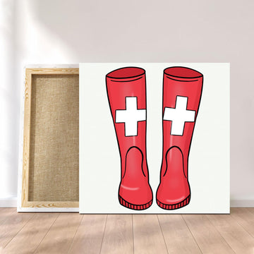 Customized Canvas Poster Wall Art Switzland Boots Style