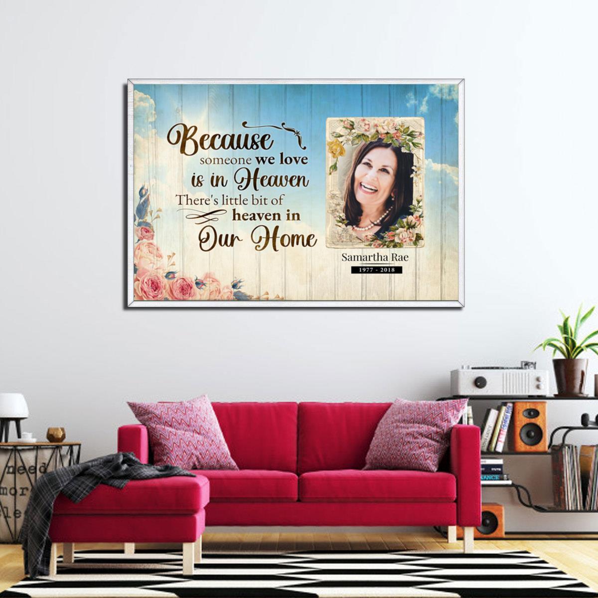 Personalized Canvas Poster - Goodbyes are not forever, In Loving Memory Sign