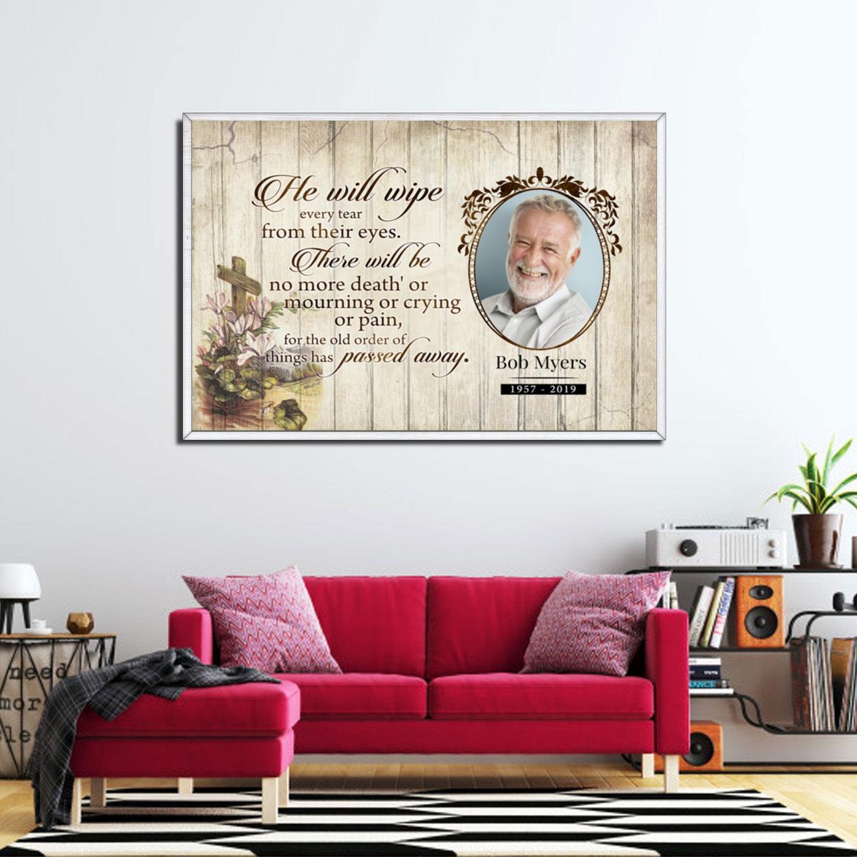 Personalized Canvas Poster - Goodbyes are not forever, In Loving Memory Sign