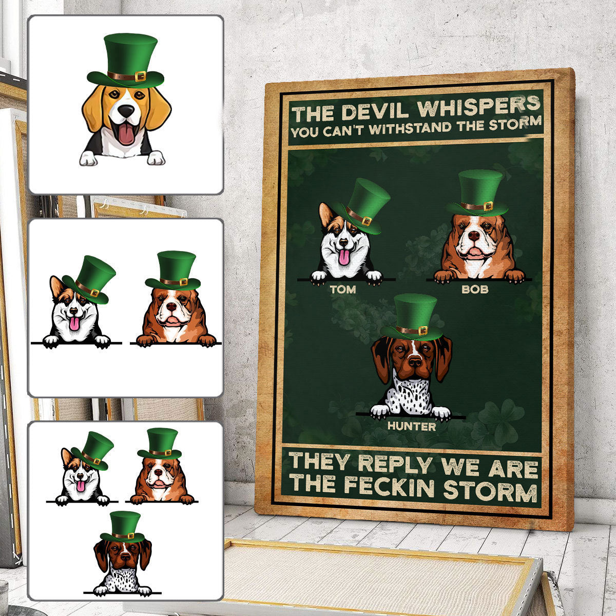 Customized Photos Canvas Poster Wall Art The Devil Whispers They Reply We Are The Feckin Storm