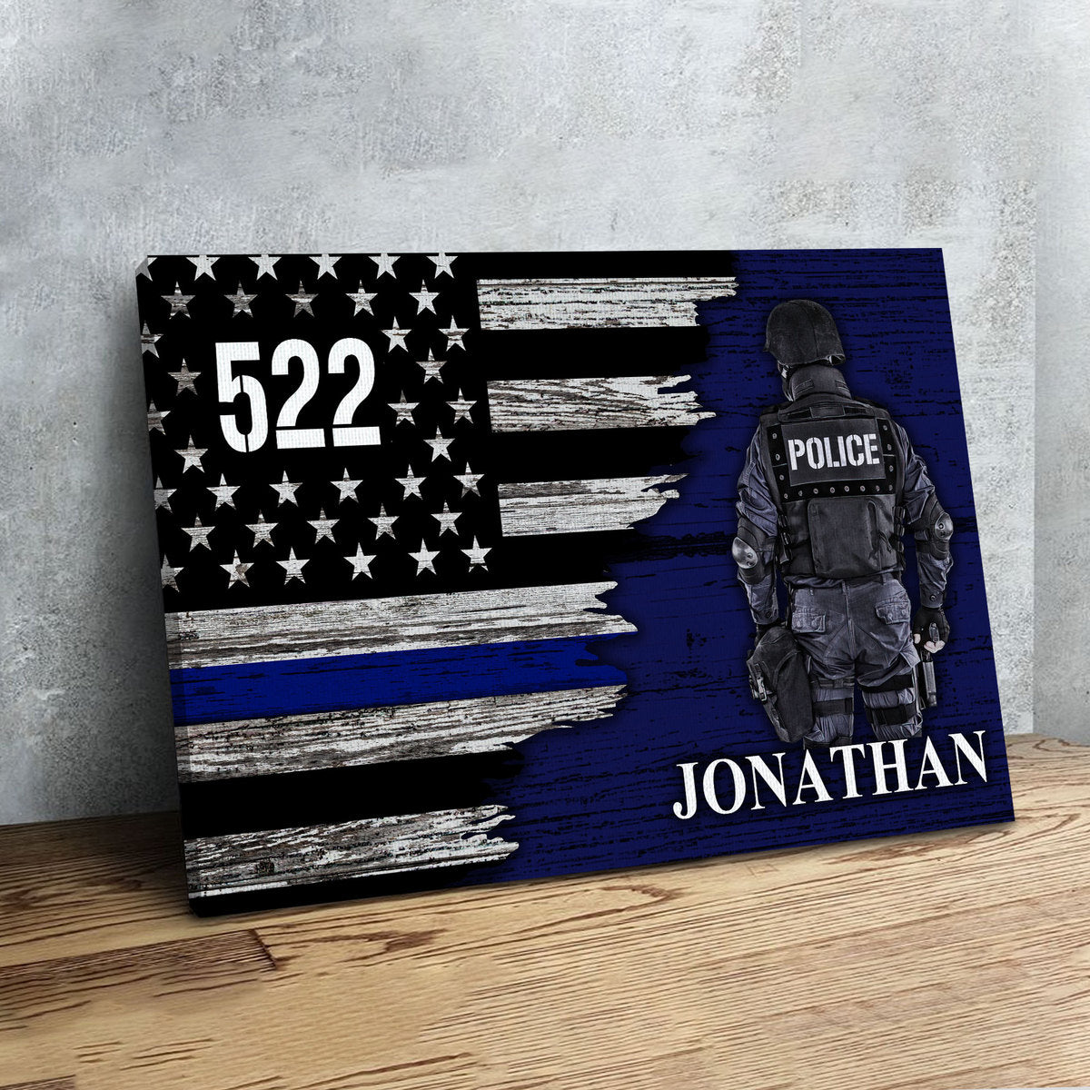 CustomsPig Custom Name Badge Number Police Officer Digital File/ Poster/ Canvas