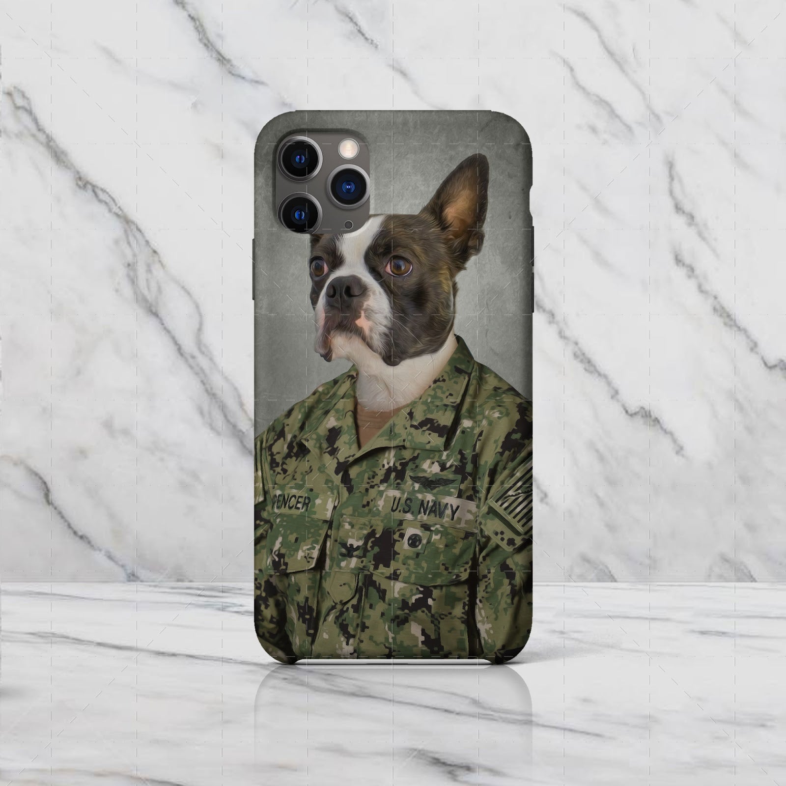 US Navy Working Uniform Type I - Custom Pet Phone Case