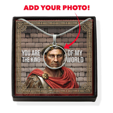 Caesar Augustus Customized Photo Circle Pendant with POD Message Card