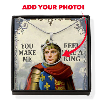 Henry V Customized Photo Circle Pendant With POD Message Card