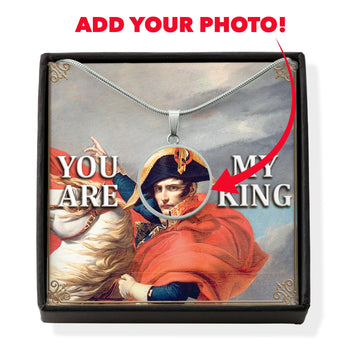 Napoléon Bonaparte Customized Photo Circle Pendant With POD Message Card