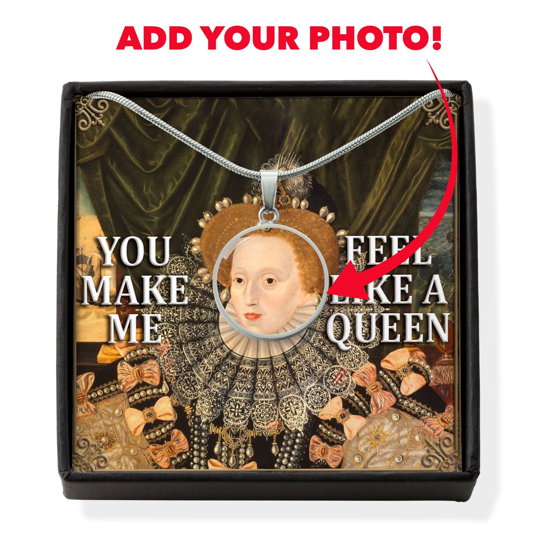 Queen Elizabeth I Circle Pendant with POD Message Card