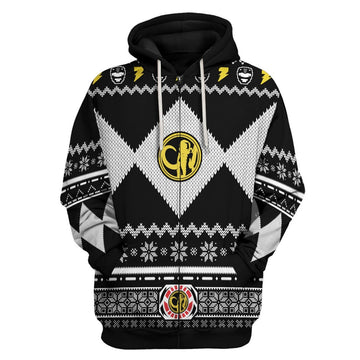 Gearhomies 3D Zip Hoodie MightyMorphin, Black  