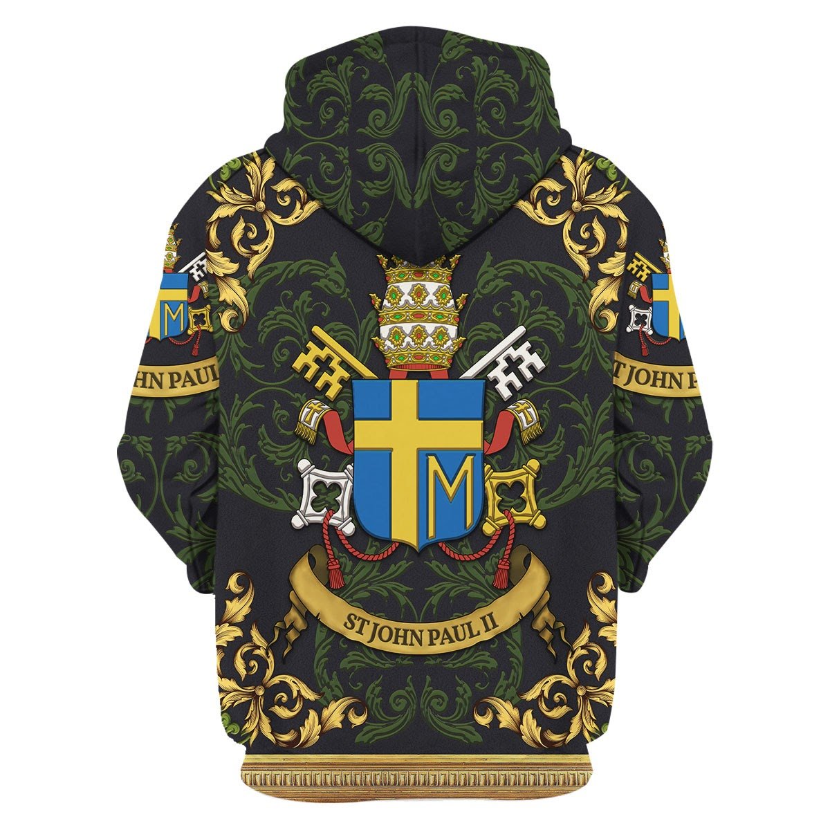 Customspig Tops Pullover Sweatshirt Pope John Paul II Coat Of Arms 3D Apparel