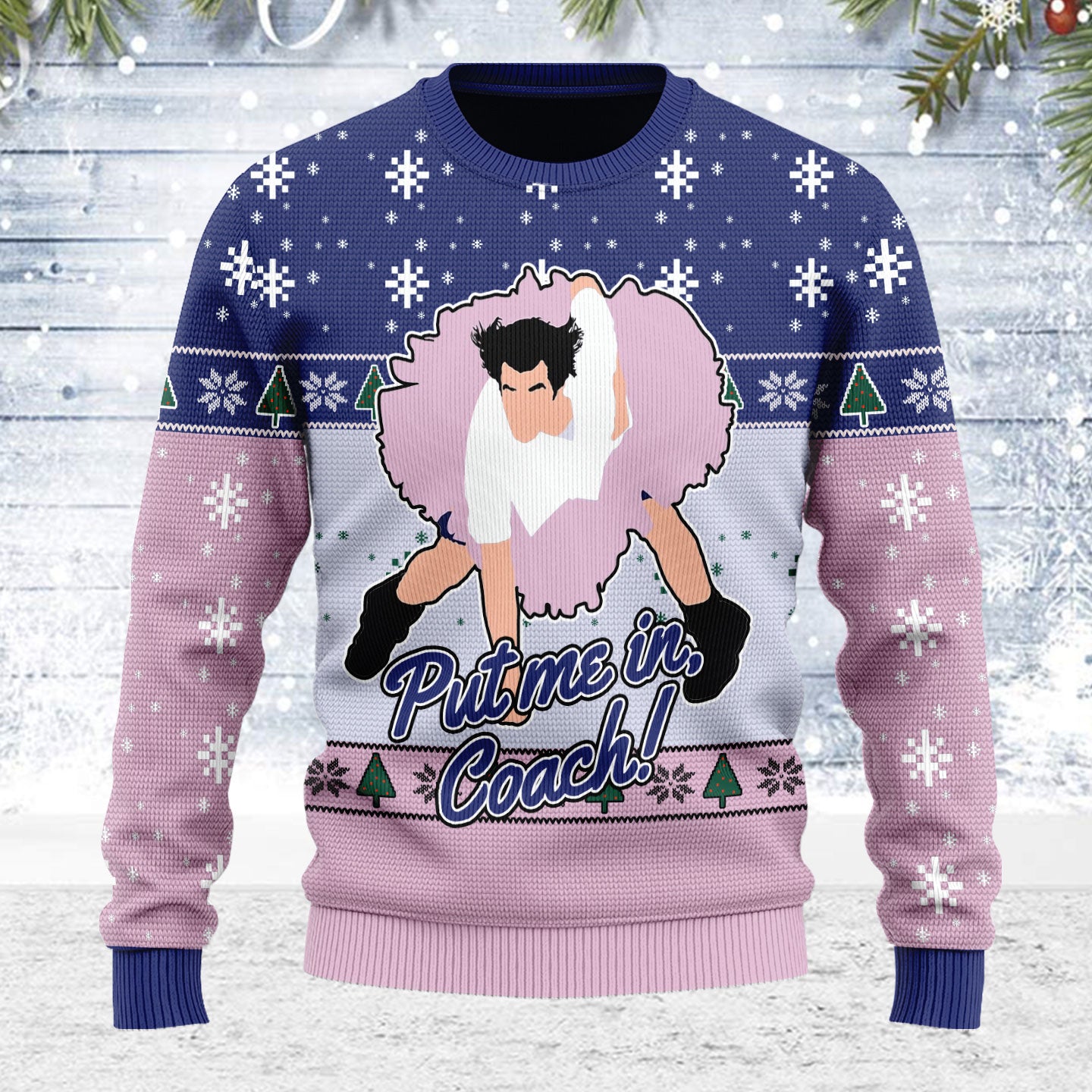 Customspig Ugly Christmas Sweater Put Me In Coach 3D Apparel