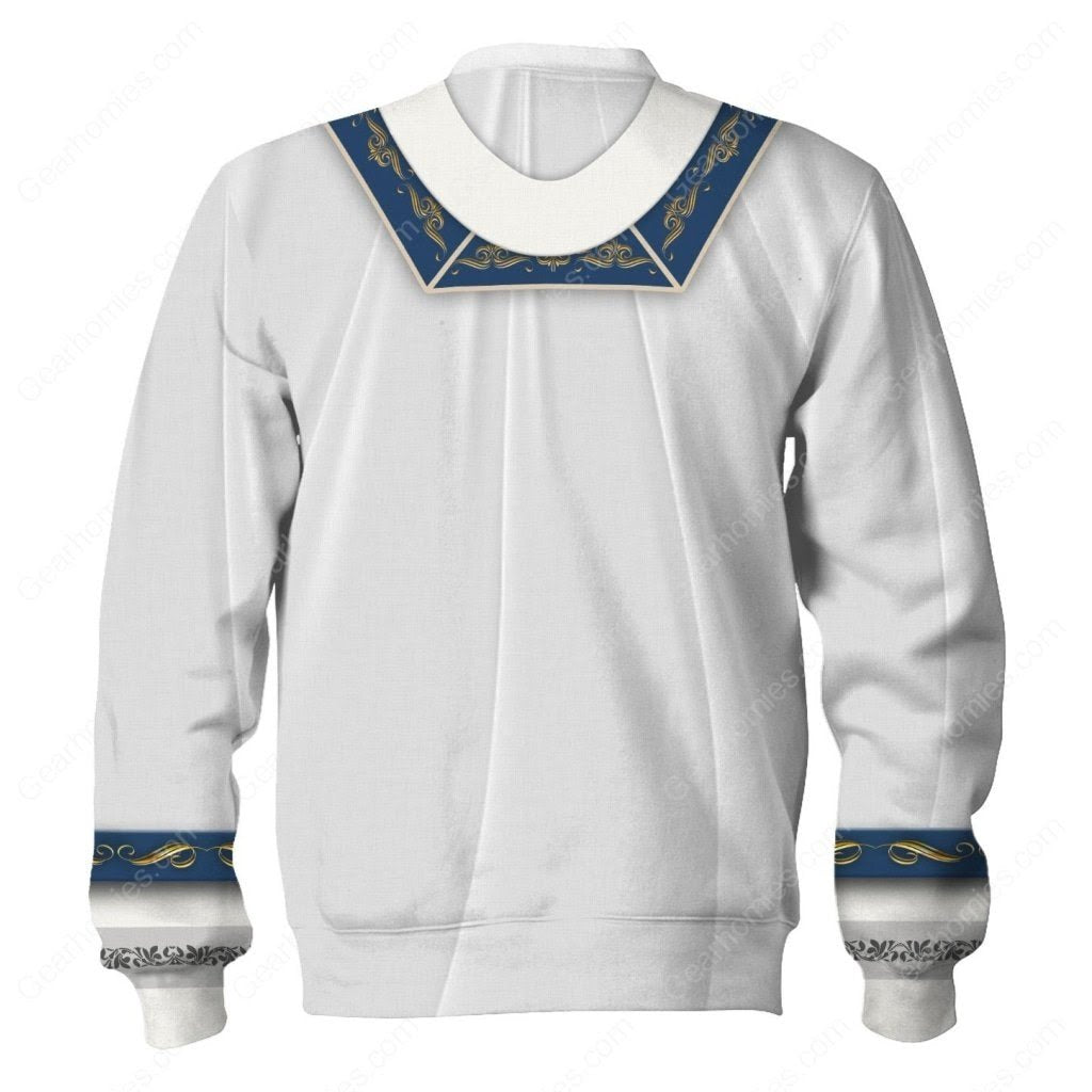Tracksuit Tops Pullover Sweatshirt Pope Francis in White Liturgical Vestments 3D Apparel