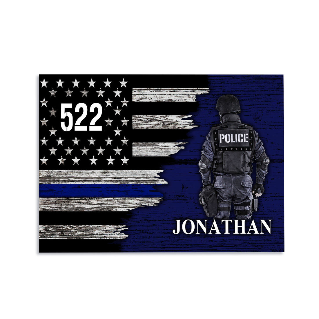CustomsPig Custom Name Badge Number Police Officer Digital File/ Poster/ Canvas