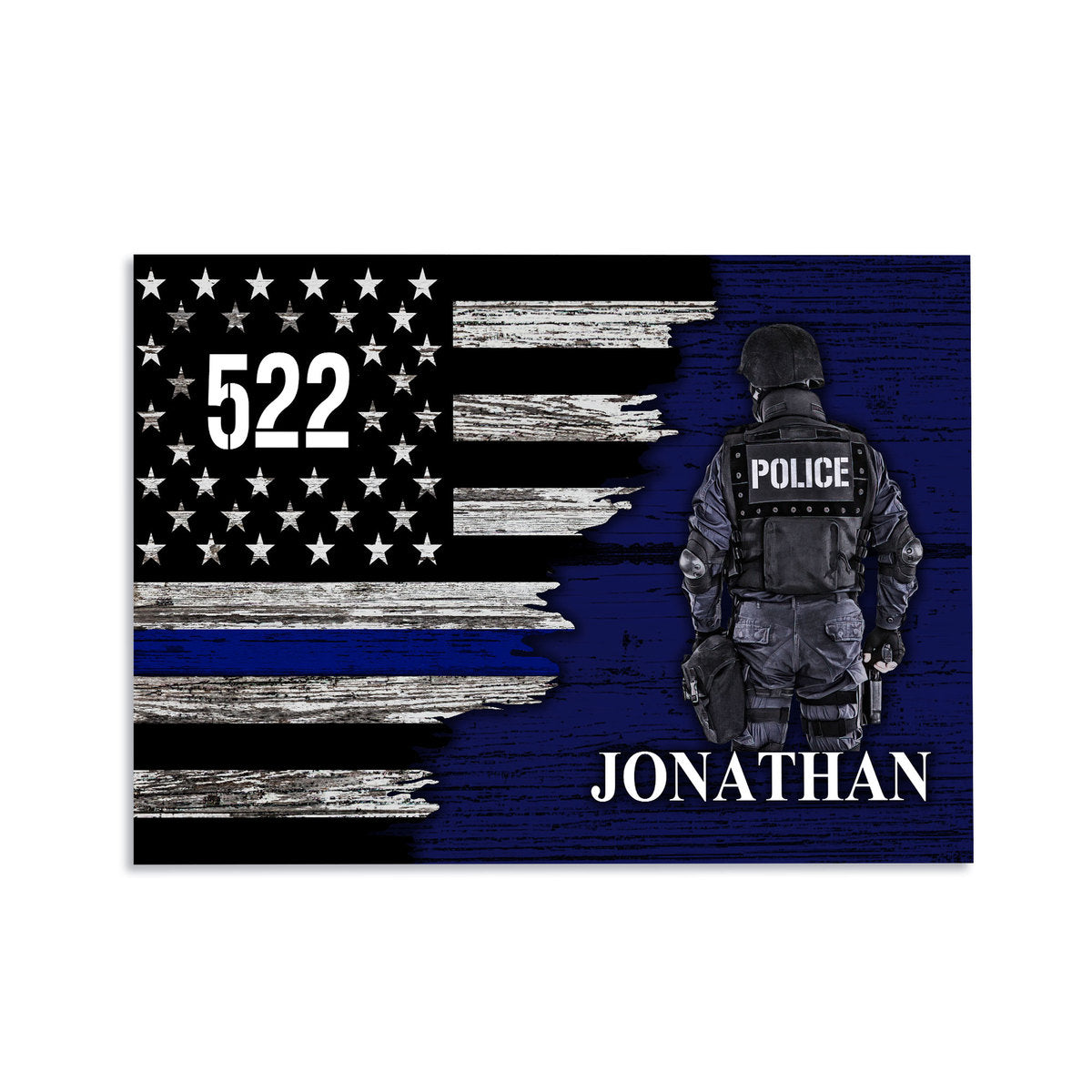 CustomsPig Custom Name Badge Number Police Officer Digital File/ Poster/ Canvas