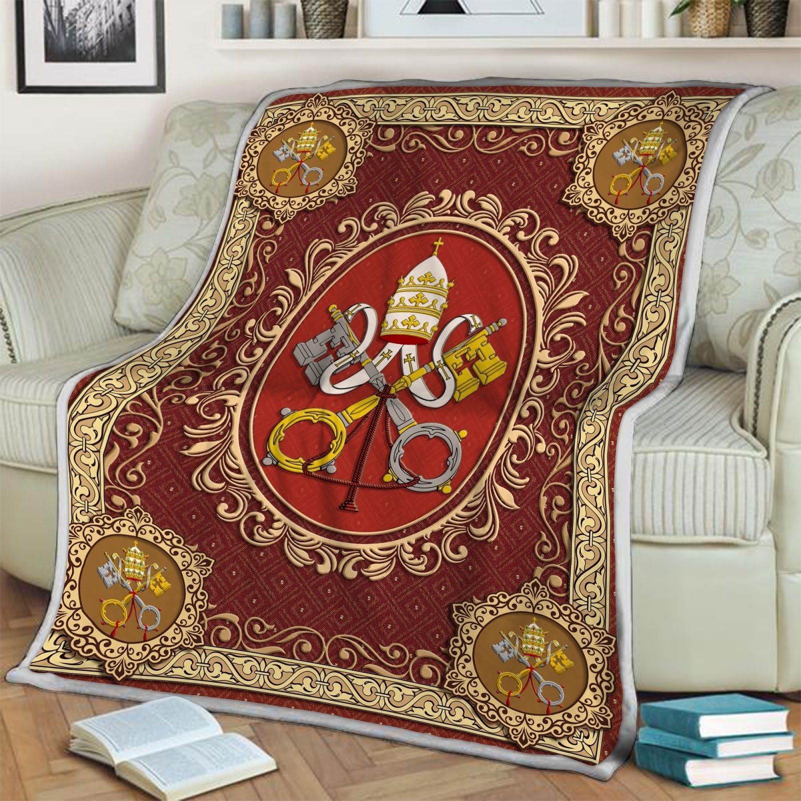 Coats Of Arms Of The Holy See and Vatican City Blanket