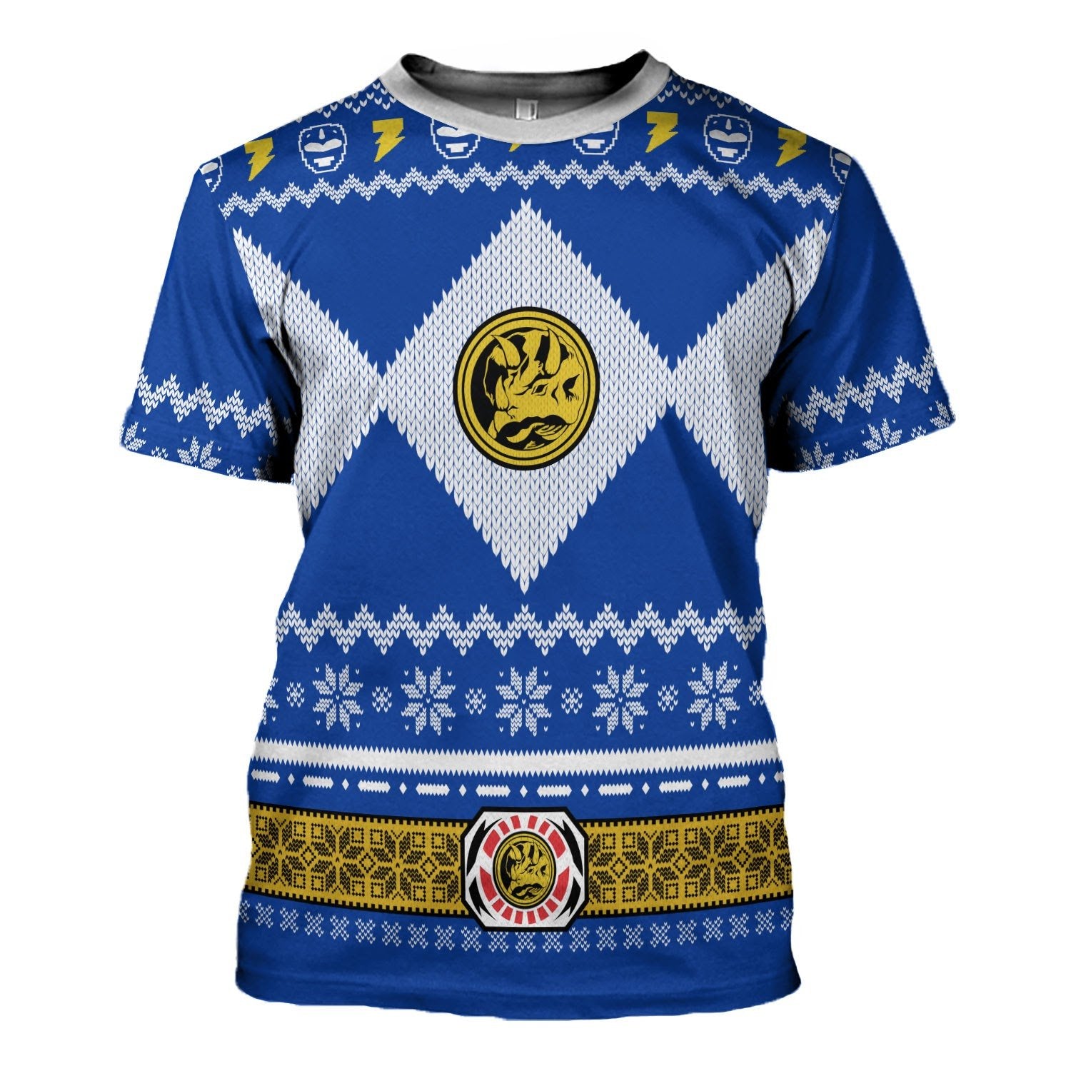 HumansBold Blue Power Rangers Tops