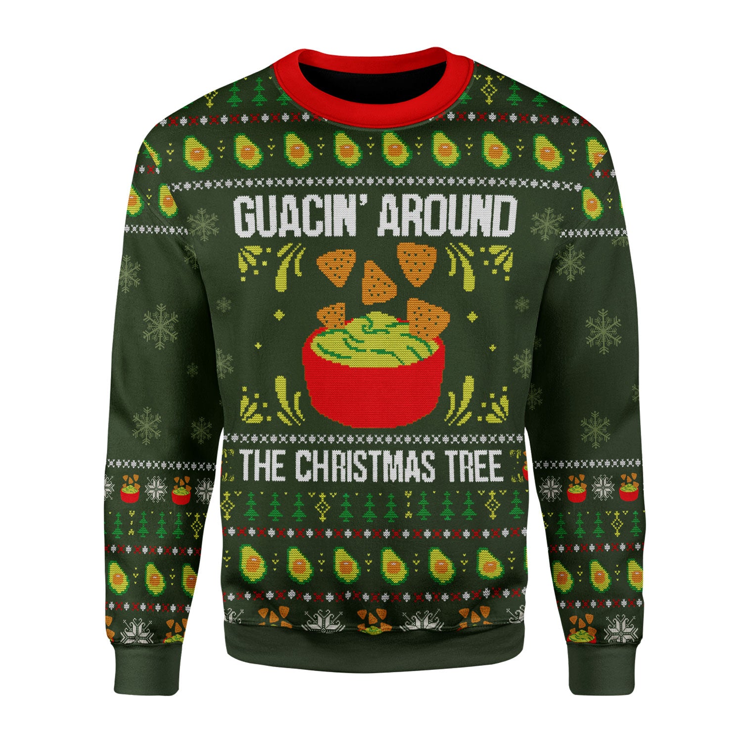 Customspig Christmas Sweater Guacin Around The Christmas Tree 3D Apparel