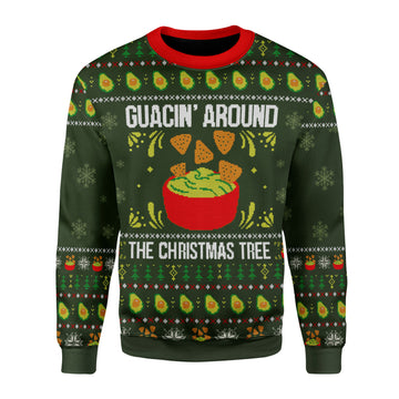 Customspig Christmas Sweater Guacin Around The Christmas Tree 3D Apparel