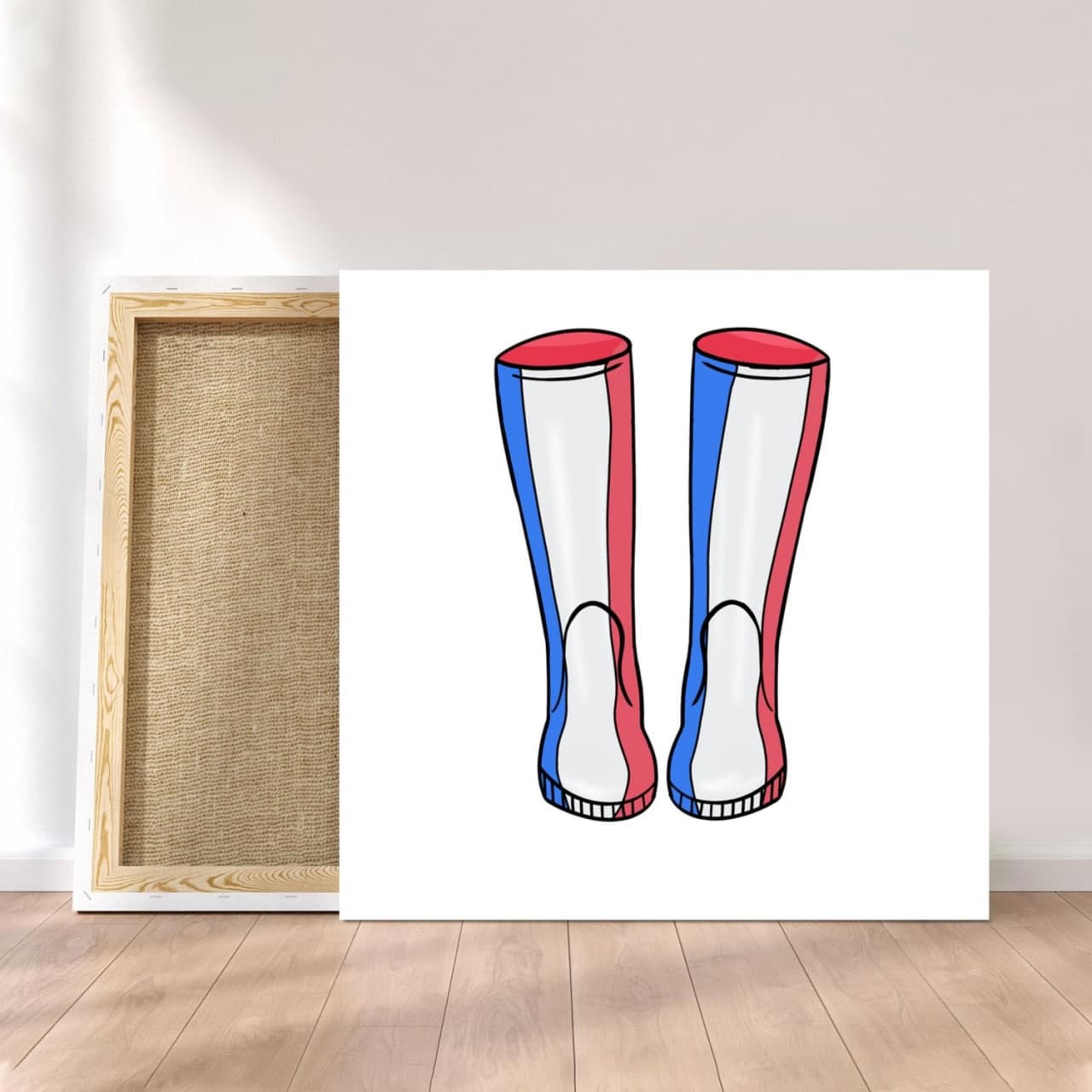 Customized Canvas Poster Wall Art France Boots Style