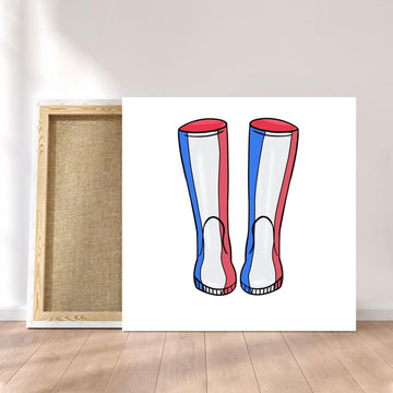 Customized Canvas Poster Wall Art France Boots Style