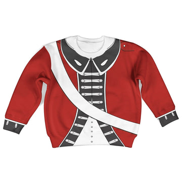 Loyalist Soldier Redcoat American Revolutionary War Kid Long Sleeves