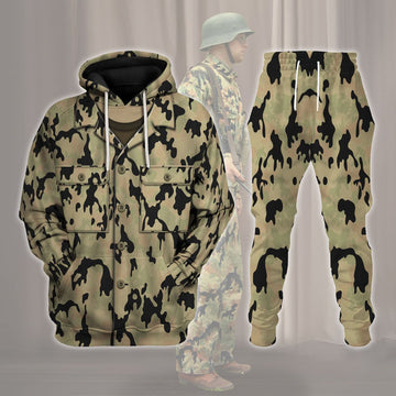 Customspig German World War 2 (WWII) Leibermuster Faded v2.0 CAMO Costume Hoodie Sweatshirt T-Shirt Tracksuit