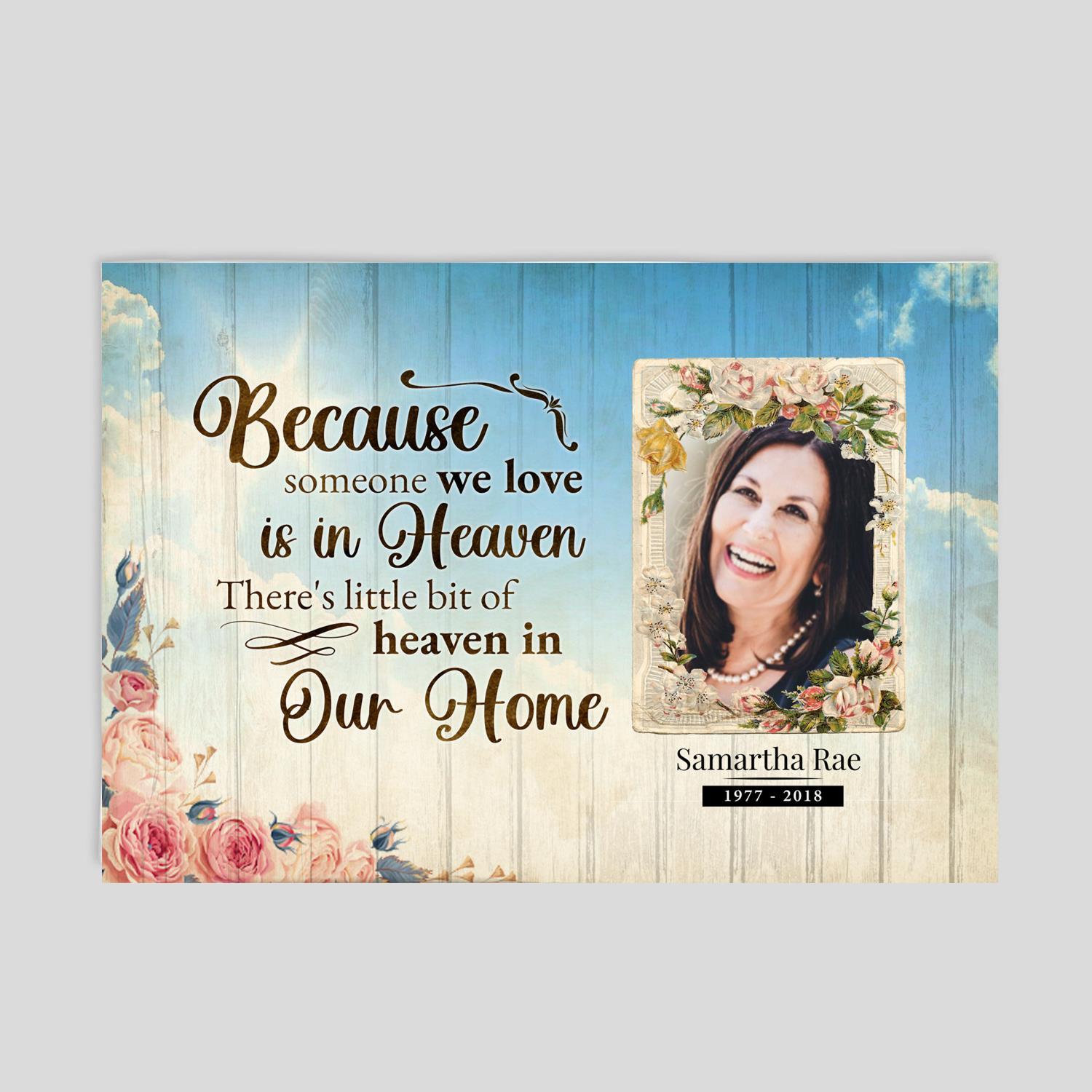 Personalized Canvas Poster - Goodbyes are not forever, In Loving Memory Sign, In Loving Memory Gifts, Memorial Gift, Sympathy Gift, Sympathy Gift Mother, Memorial Gift CP-MM-QM001-2