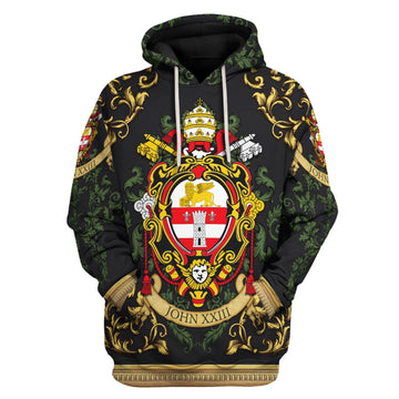 Customspig Unisex Tops Pullover Sweatshirt John XXIII Coat Of Arms 3D Apparel