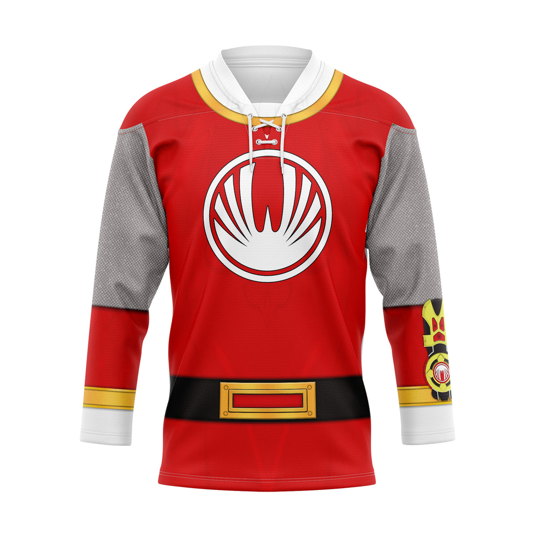 HumansBold Power Rangers Ninja Storm Red Ranger Hockey Jersey
