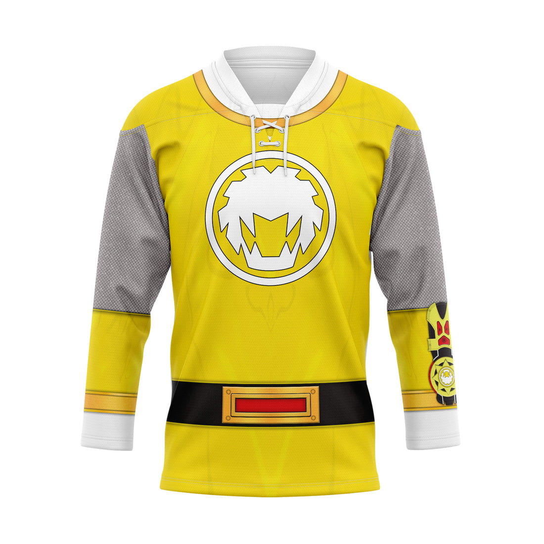 HumansBold Power Rangers Ninja Storm Yellow Ranger Hockey Jersey