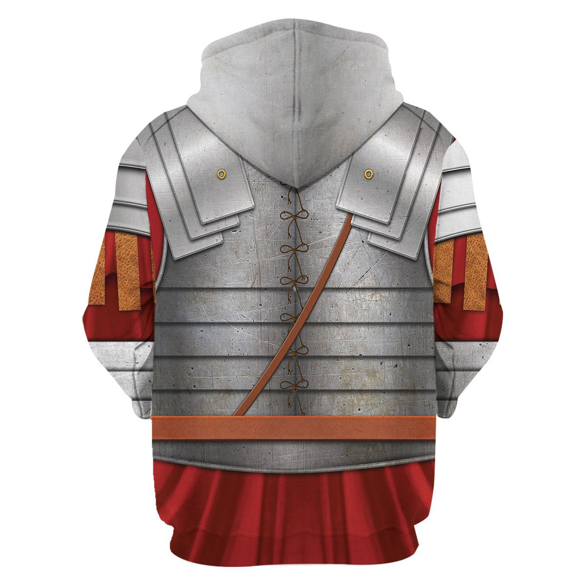 Roman Empire Soldier Armor Fleece Zip Hoodie