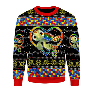 Customspig Christmas Sweater Autism Be You The World Will Aujust 3D Apparel