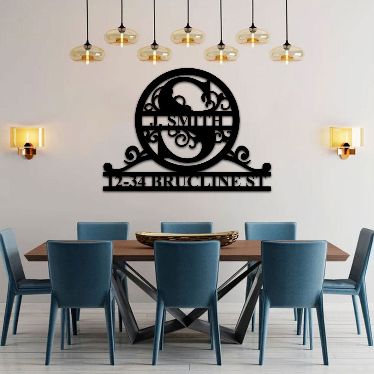 CustomsPig Custom Family Name Hanging Wall Art