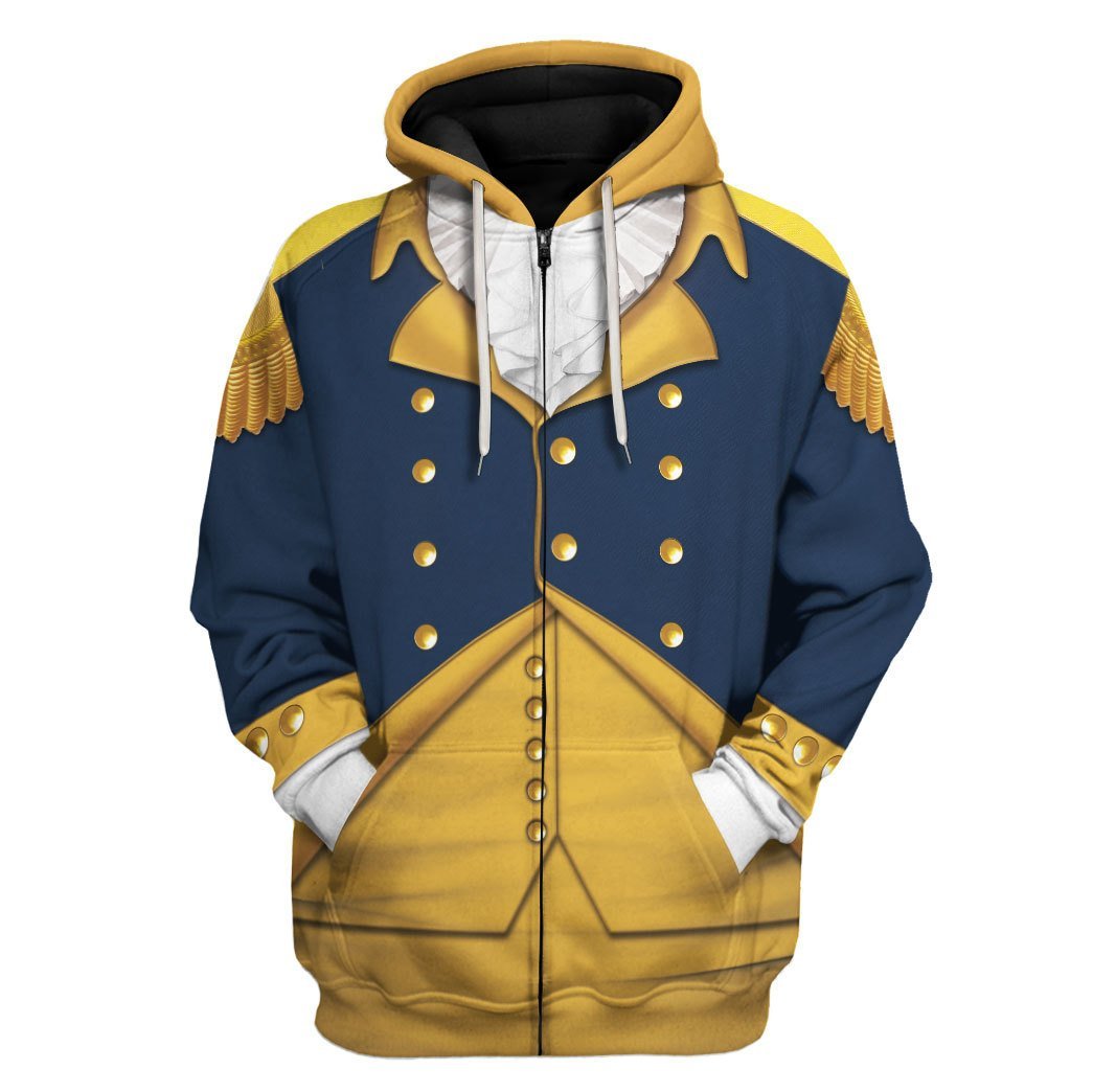 General George Washington Zip Hoodie / S Qm480