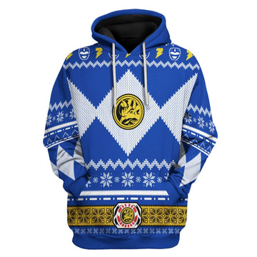 HumansBold Blue Power Rangers Tops
