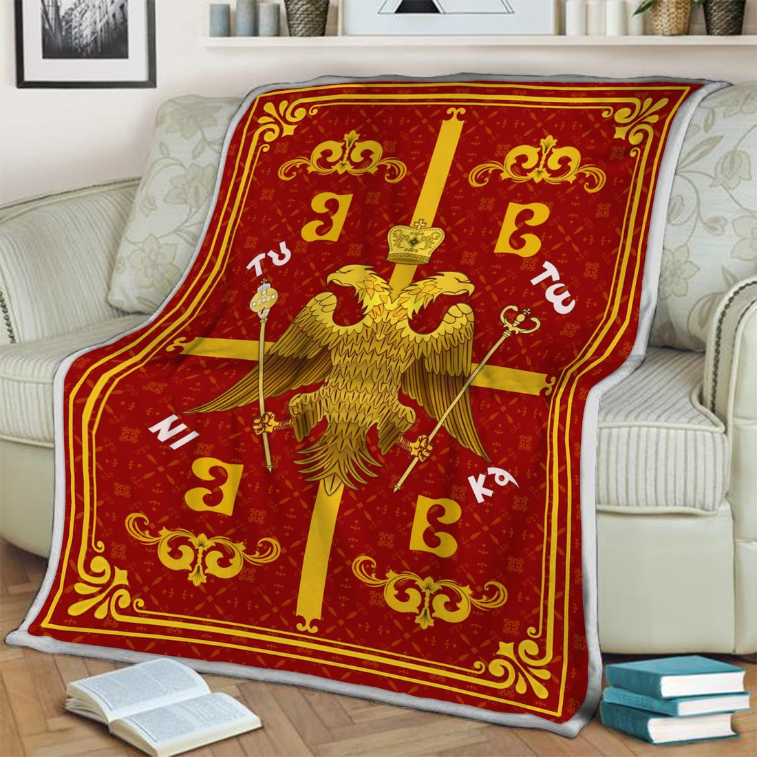 Customspig Blanket  Byzantine double-eagle Greek Eagle Symbol