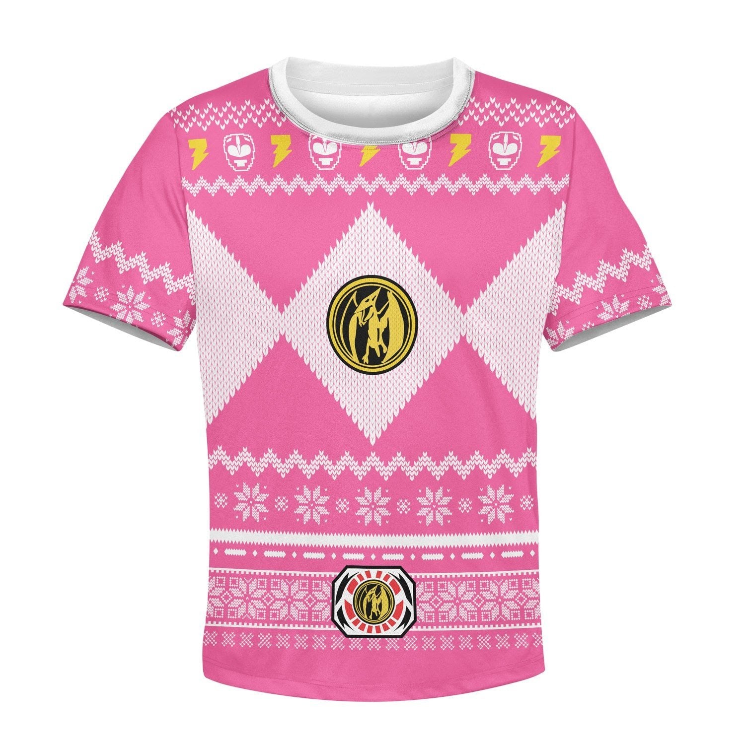 HumansBold Pink Power Rangers Kid T-Shirt