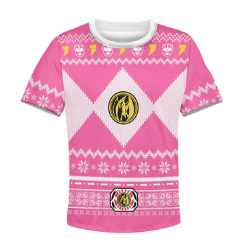 HumansBold Pink Power Rangers Kid T-Shirt