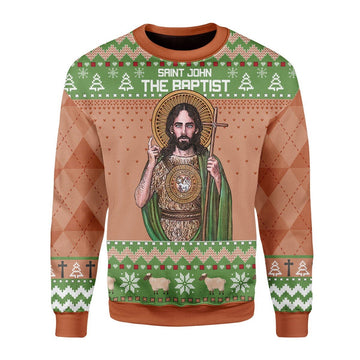 Gearhomies Christmas Unisex Sweater Saint John The Baptist 3D Apparel