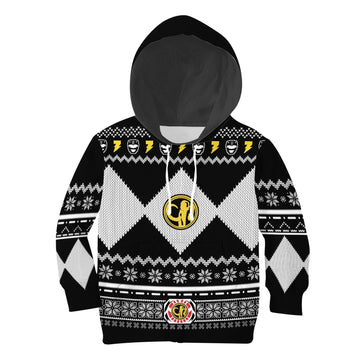 HumansBold 3D Kid Hoodie Black Power Rangers