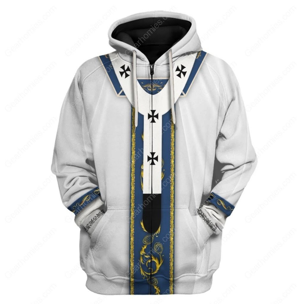 Tracksuit Tops Pullover Sweatshirt Pope Francis in White Liturgical Vestments 3D Apparel