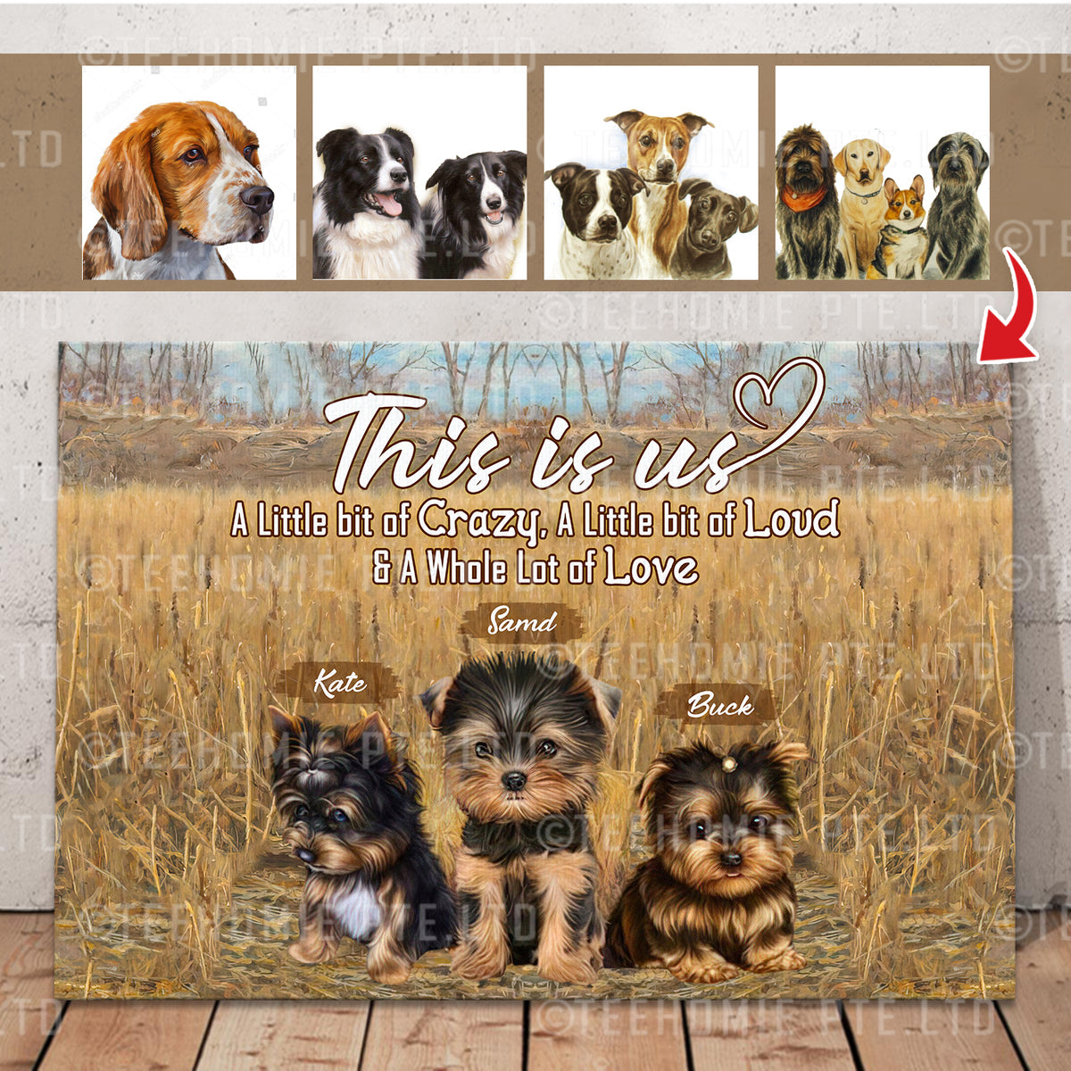 Customized Photos Canvas Poster Wall Art This Is Us A Little Bit Of Crazy A Little Bit Of Loud