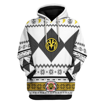 Gearhomies 3D Hoodie MightyMorphin, White