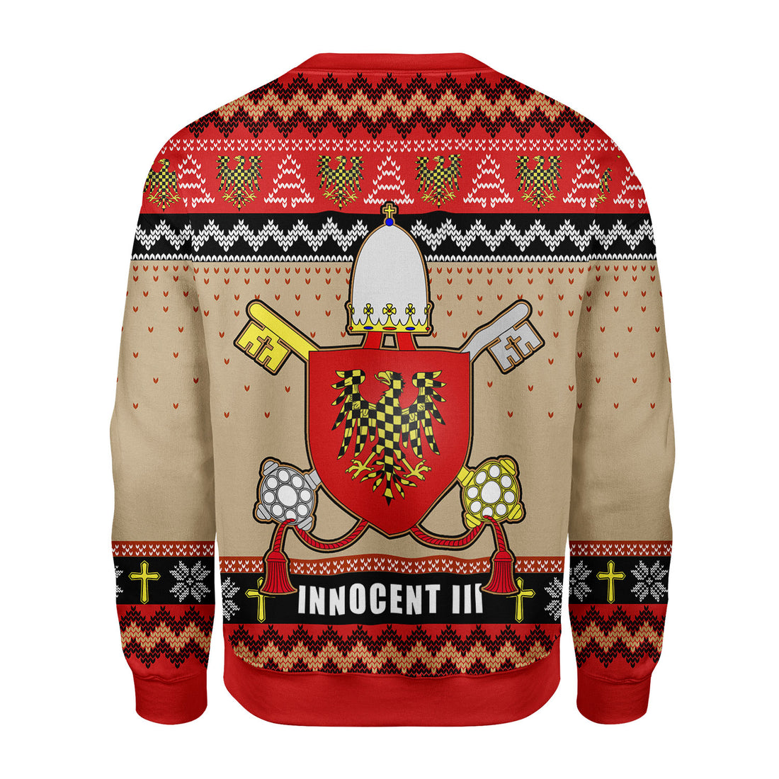 Customspig Christmas Sweater Pope Innocent III Coat of Arms 3D Apparel