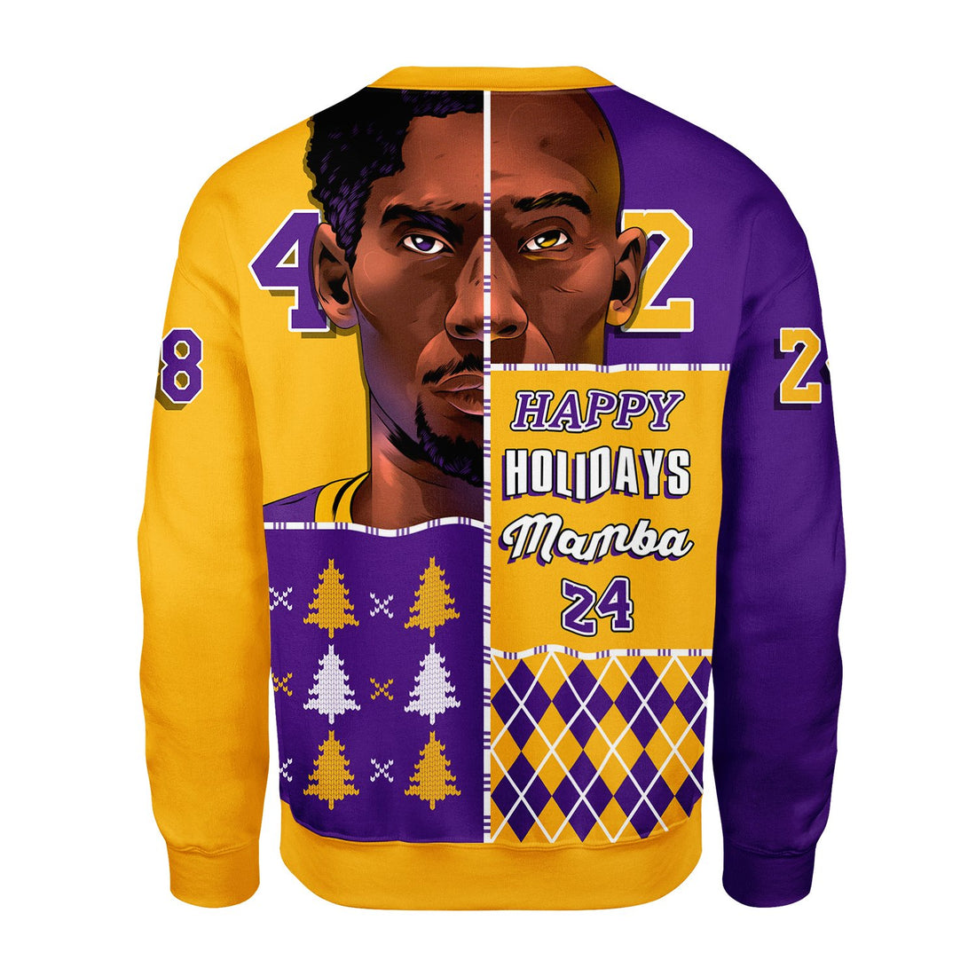 Customspig Christmas Sweater Happy Holidays Mamba 3D Apparel