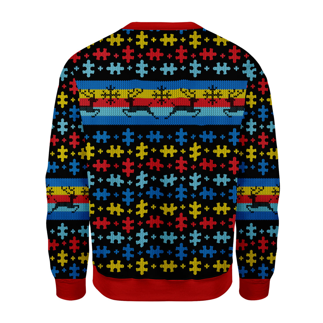 Customspig Christmas Sweater Autsim 3D Apparel
