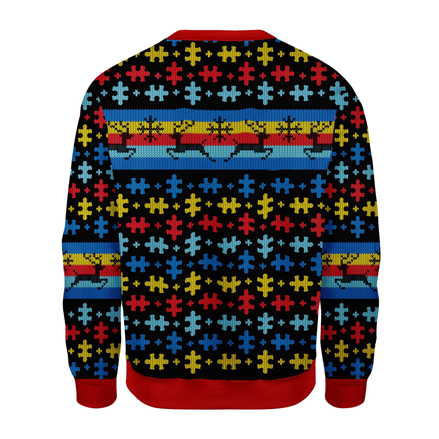 Customspig Christmas Sweater Autsim 3D Apparel