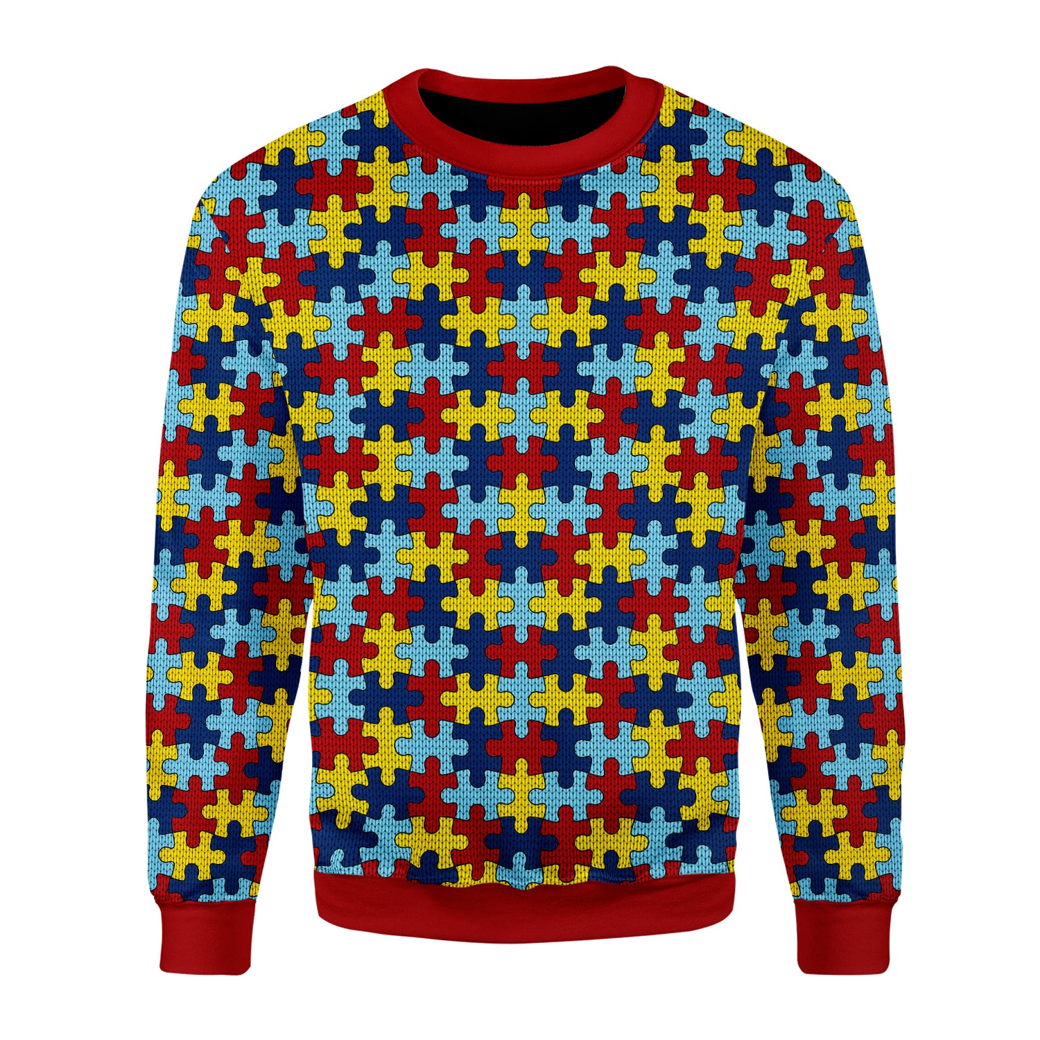 Customspig Christmas Sweater Autism 3D Apparel
