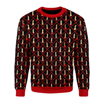 Customspig Christmas Sweater Big Dicks Santa 3D Apparel
