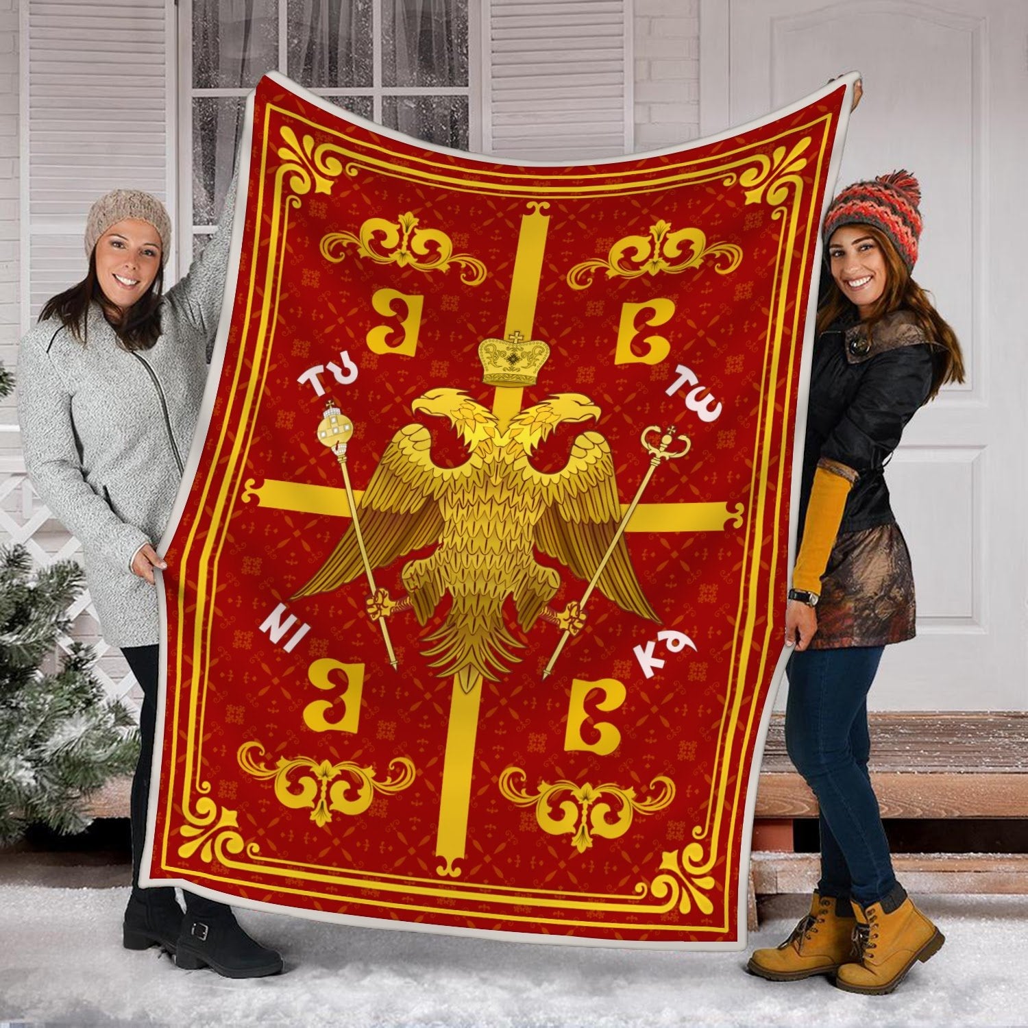Customspig Blanket  Byzantine double-eagle Greek Eagle Symbol