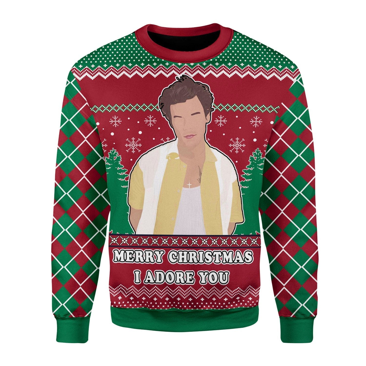 Customspig Christmas Sweater I Adore You Harry Christmas 3D Apparel